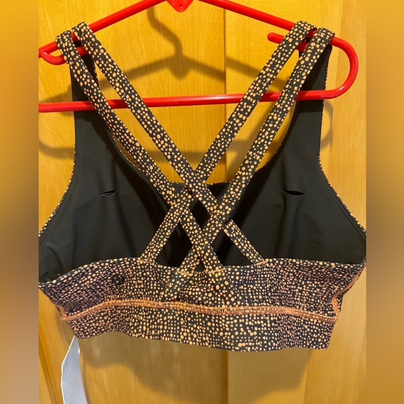 NWT Lululemon Energy Bra (H2O), Bubbles Sunny Coral Deep Coal. Gym/Swim, UPF 50+ - Picture 13 of 13